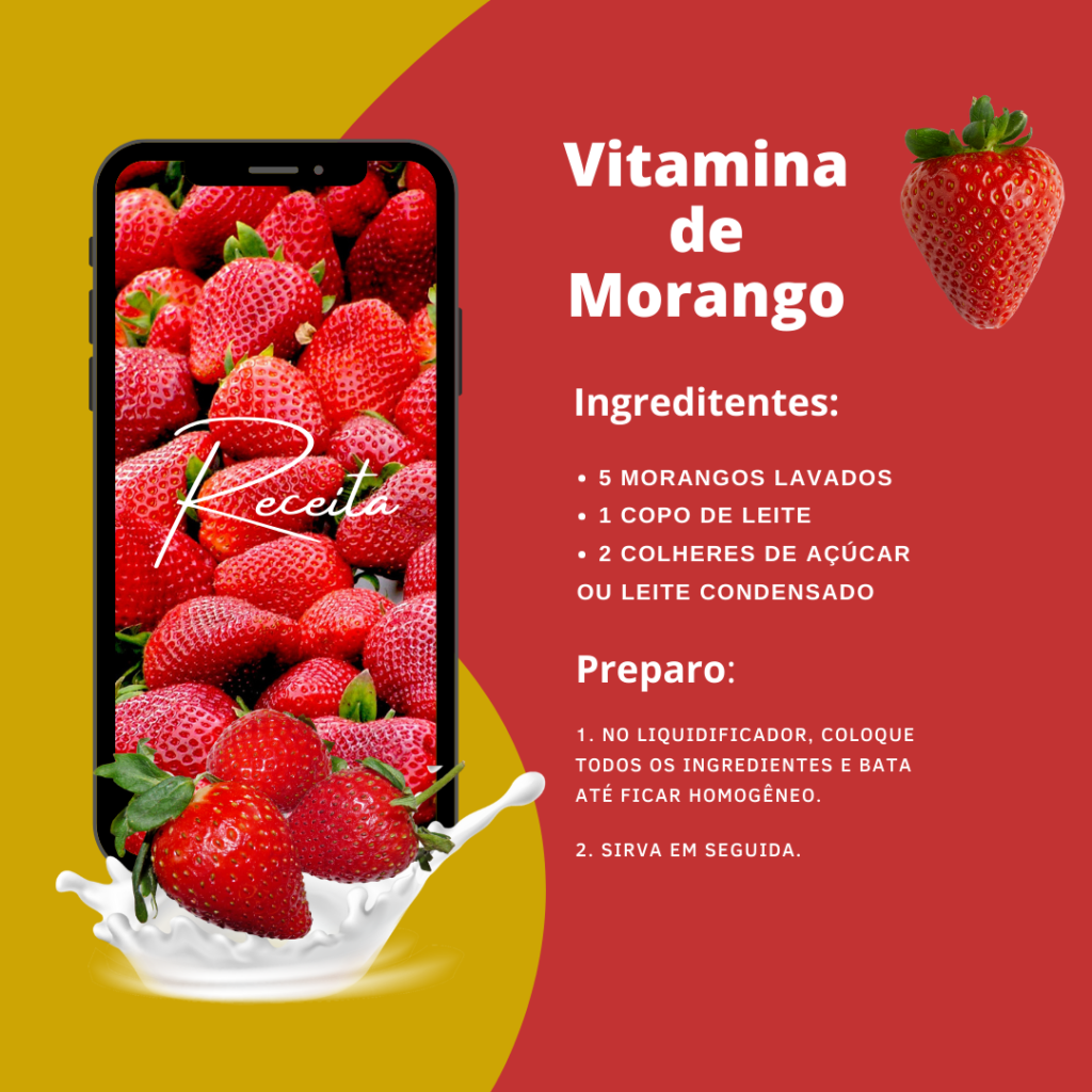 Vitamina de Morango_Receita